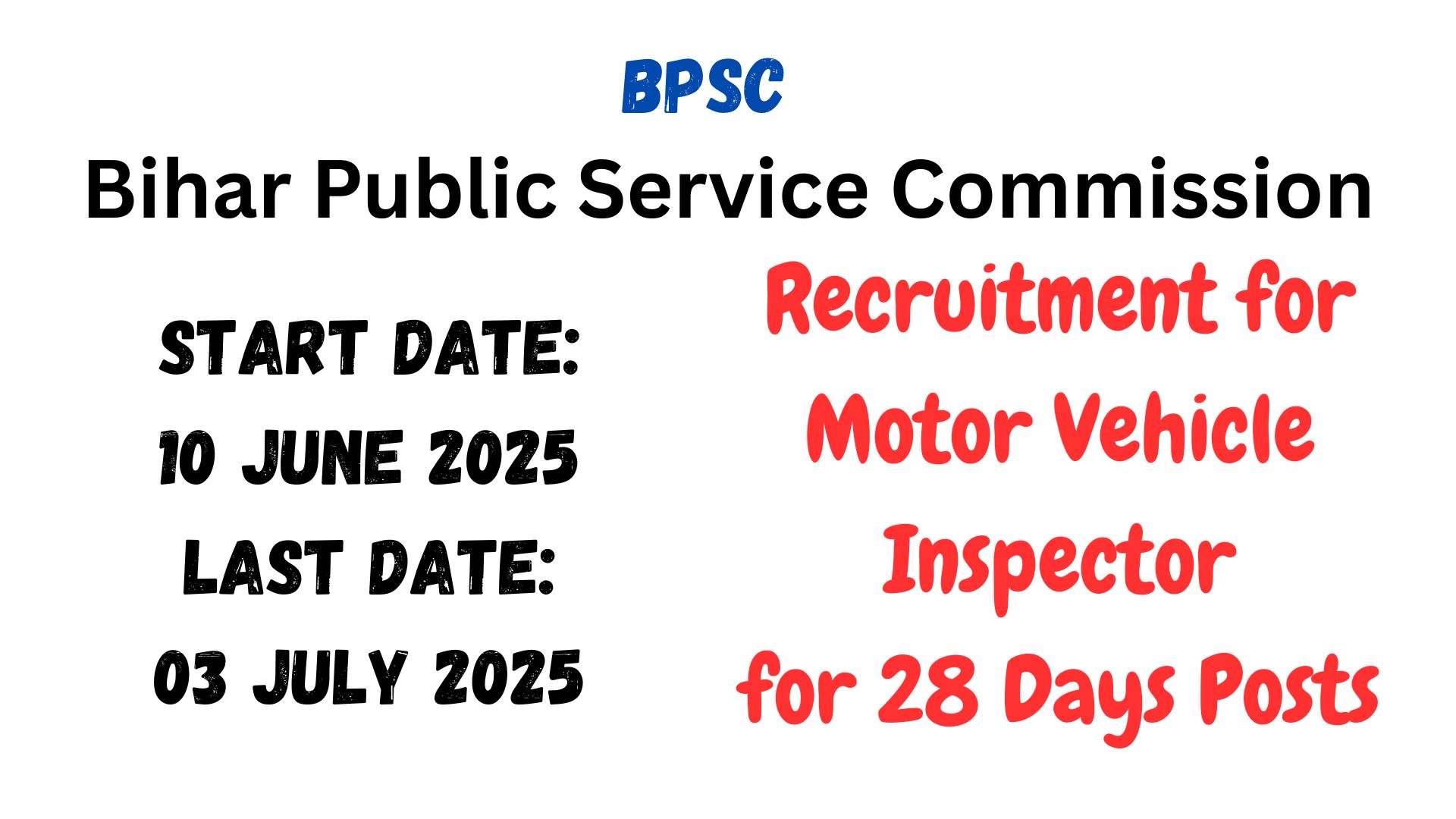 BPSC Recruitment For MV Inspector