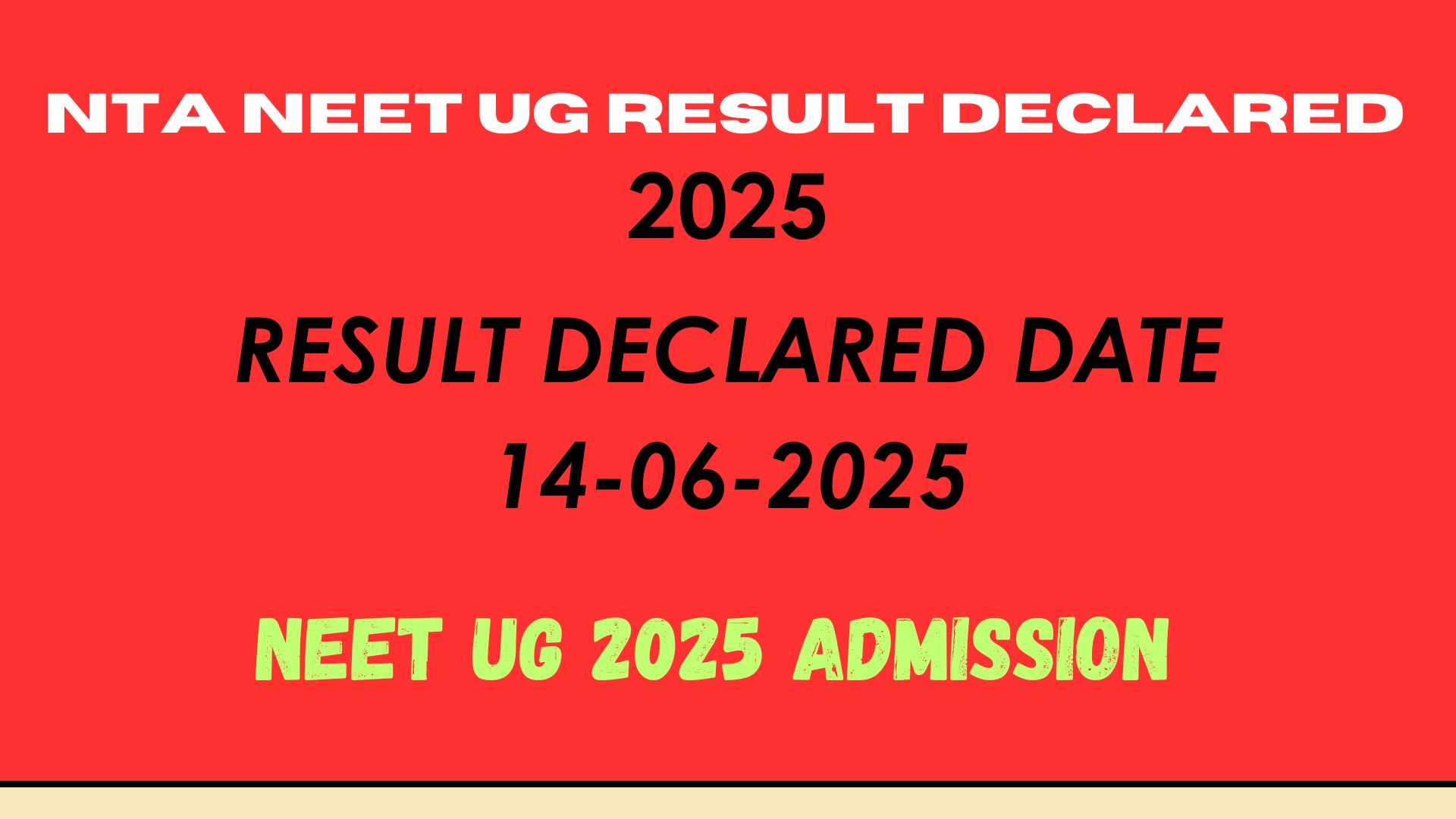 NTA NEET UG RESULT DECLARED