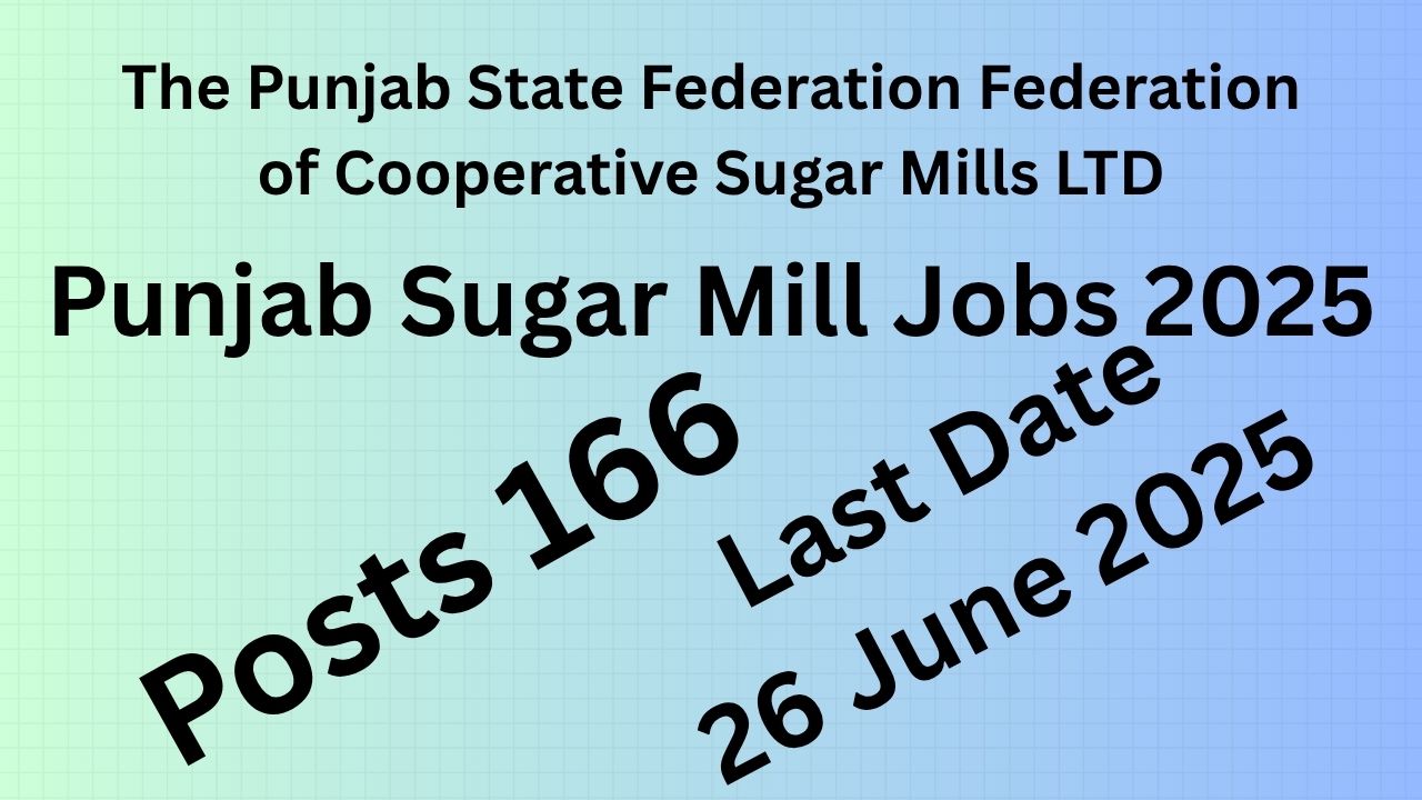 Punjab Sugar Mill Jobs