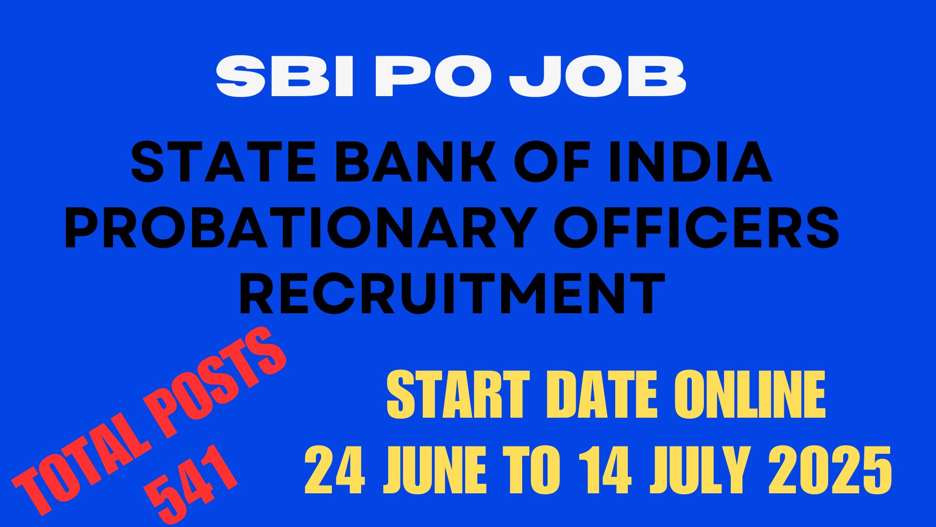 State Bank Of India Probationary Officers Recruitment